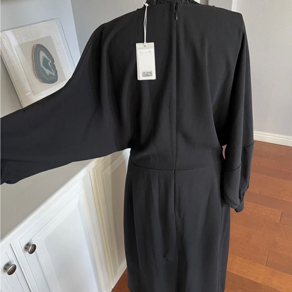 NWT COS WOMEN'S LONG SLEEVE BLACK MIDI DRESS SIZE 14 - Picture 9 of 11